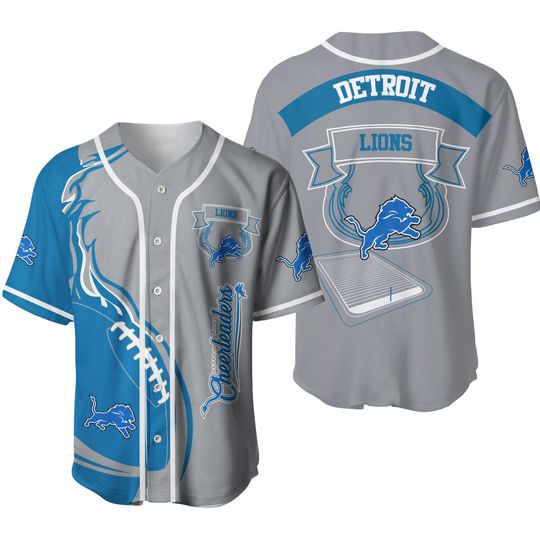 Detroit Lions Baseball Jersey, Detroit Lions Jersey, Game Day
