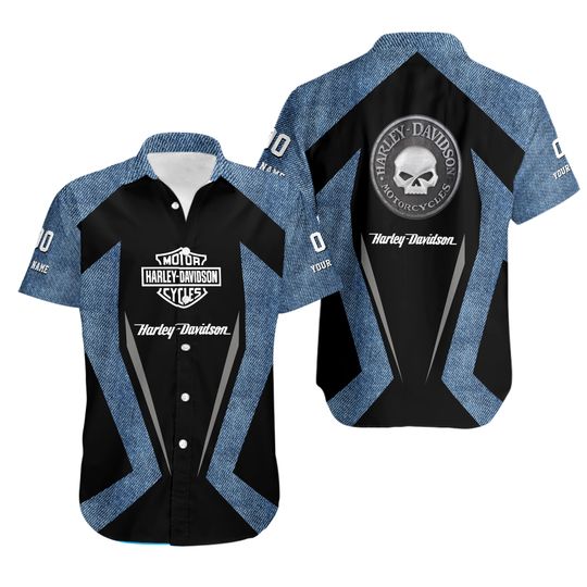 Discover Personalized Harley Motor Racing Davidson Casual Button Down Shirt Unisex Adults