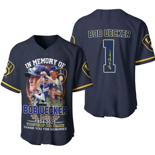 HOT jersey 3d Bob Uecker baseball jersey