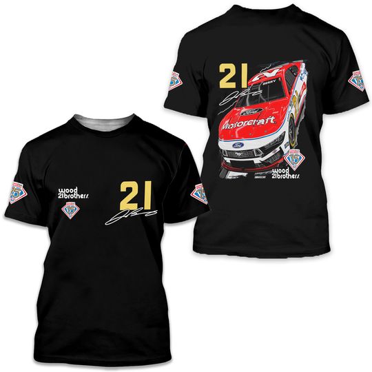Wood, Brothers Racing X Josh Be*Rry 3D T-Shirt