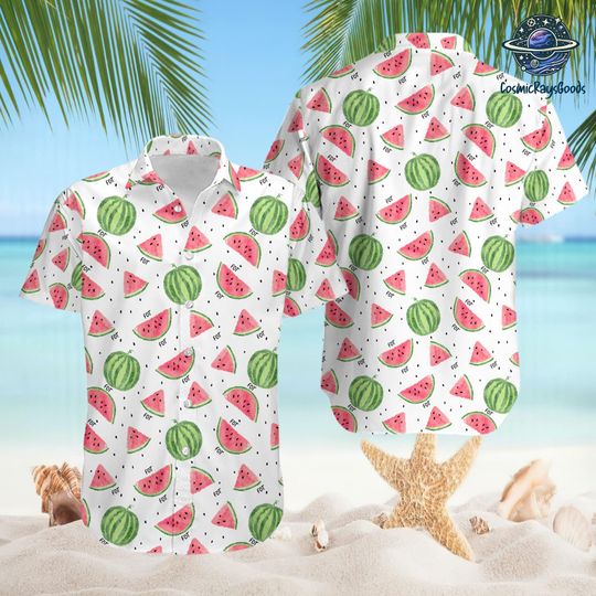 Watermelon FDT Subtle Anti Trump Hawaiian Shirt, F*ck Trump Hawaiian Shirt, Progressive Liberal Gift, Political Resistance Shirt