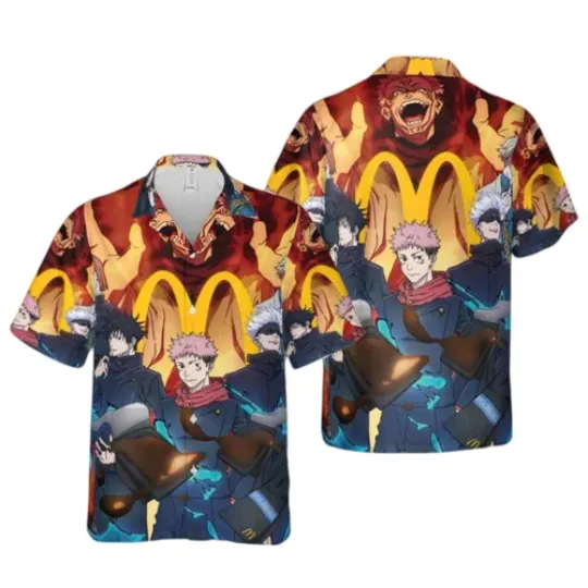 Jujutsu Satoru x McDonald8217s Special Grade Garlic Sauce  Trendy Hawaiian Shirt
