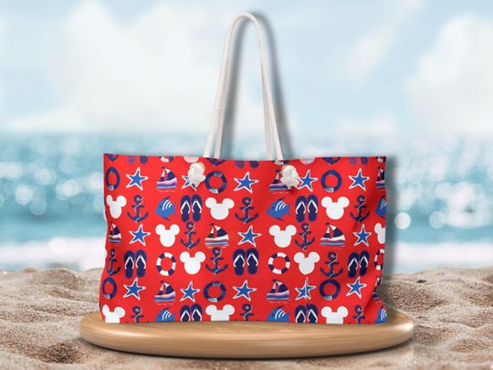 Disney Cruise Weekender Bag ,Mickey Weekender Bag - Beach Tote for Disney Vacation , Disney Travel Bag