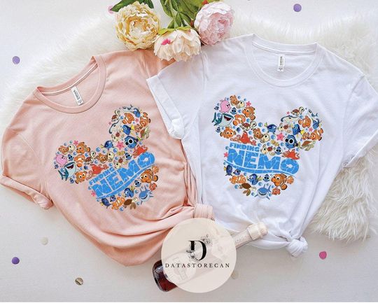 Finding Nemo Disney shirt, Finding Nemo characters shirt, Bruce Dory Marlin Squirt Mickey shirt, WDW Disneyland trip Tee, Disney cruise line