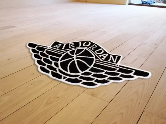 New Air Jordan 1 AJ1 Wings Logo Living Room Rugs Area Floor Mat Wool Carpet V2W