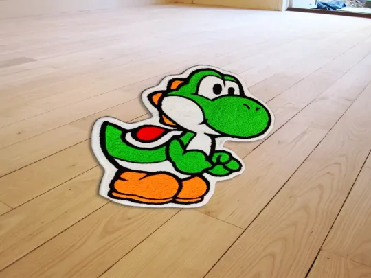 Yoshi Super Mario Modern Area Accent Carpet Living Room Bedroom Rugs Floor Mat