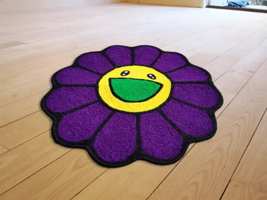 Takashi Murakami Flower Area Carpet Living Room Rugs Bedroom Floor Mat Carpet Pu