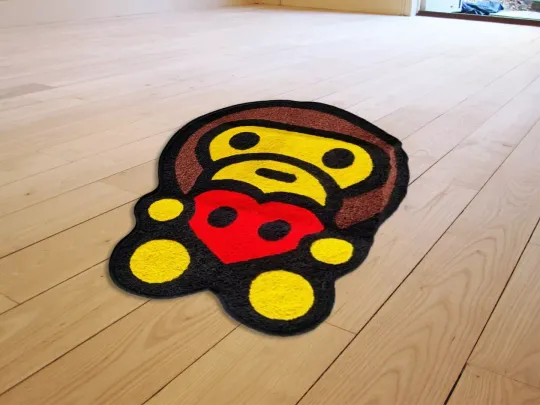 New Baby Milo by Bape Floor Mat Living Room Area Rugs Modern Accent Wool Carpet