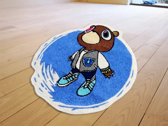 New Kanye West Takashi Murakami Graduation Bear Sneakerhead Carpet Hypebeast Rug