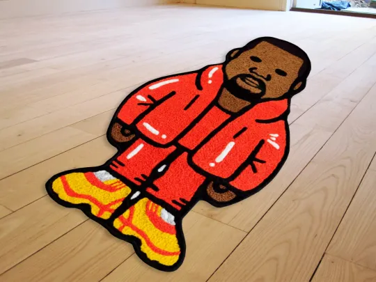 New Custom Kanye West Ye Donda Sneakerhead Bape Milo YZY Floor Mat Carpet Rug