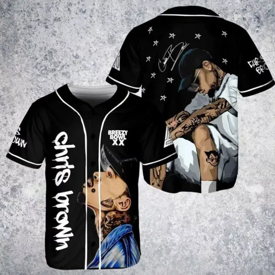 Breezy Bowl Xx Tour 2025 Baseball Jersey, Chris Brown Jersey For Fans