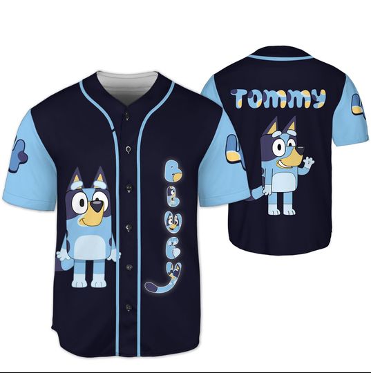 BlueyDad Birthday Party Jersey, Family Birthday Jersey, Birthday Boy Gift, BlueyDad Birthday Boy, Personalized Birthday Jersey, BlueyDad Kids