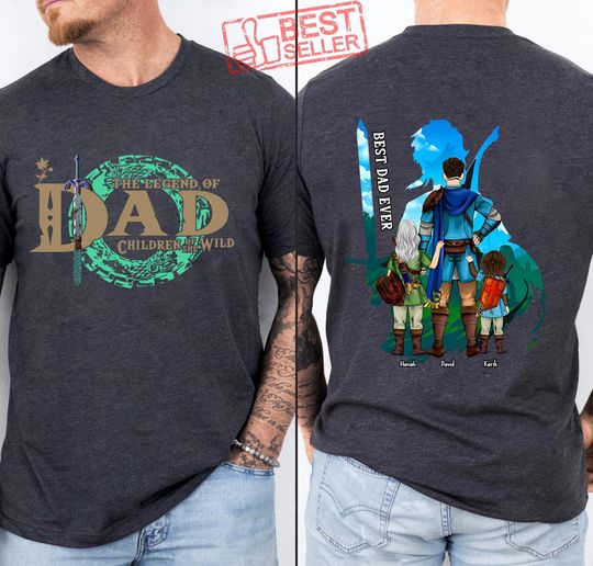 Discover Custom Legend Of Dad Children Of The Wild Shirt, Best Dad Ever Father's Day Gift For Dad, Personalized Dad Shirt For Daddy