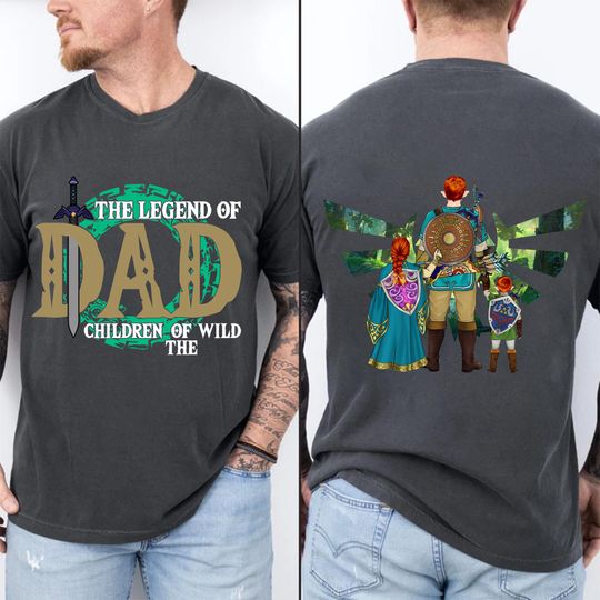 Legend of Dad Shirt, Gamer Dad Sublimation, Fantasy Adventure Father Shirt, Retro Gaming Dad Shirt, Geeky Fatherhood