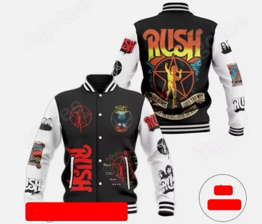Rush Rock Band Symbols  Baseball Jacket