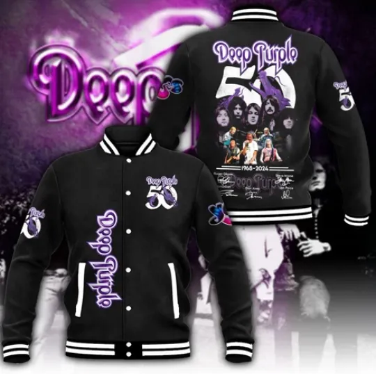 Deep Purple Band Baseball Jacket