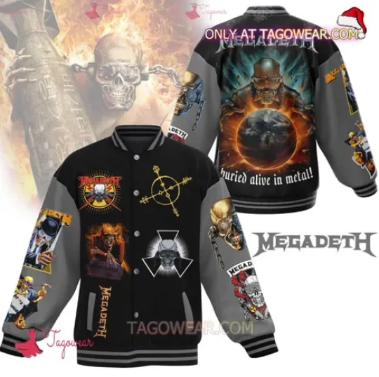 Megadeth Buried Alive In Metal Baseball Jacket
