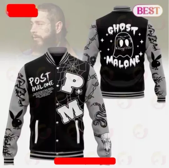 Post Malone Ghost Malone Baseball Jacket