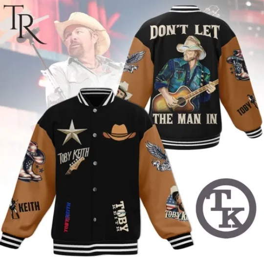 Dont Let The Man In Toby Keith Baseball Jacket