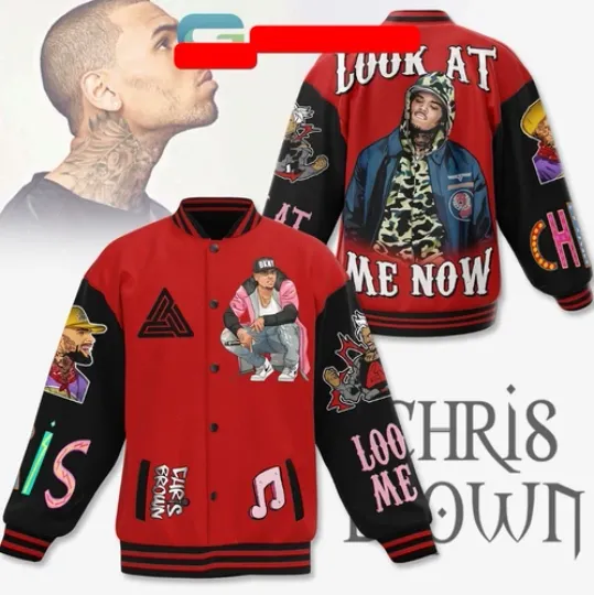 Chris Brown Look At Me Now Baseball Jacket
