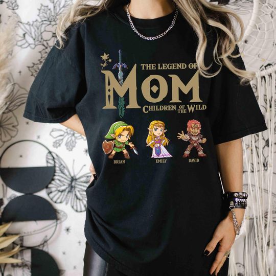 Personalized The Legend Of Mom Shirt, Zelda Mom Shirt, Custom Zelda Shirt, Breath Of The Wild Shirt, Tears Of The Kingdom, Gamer Shirt