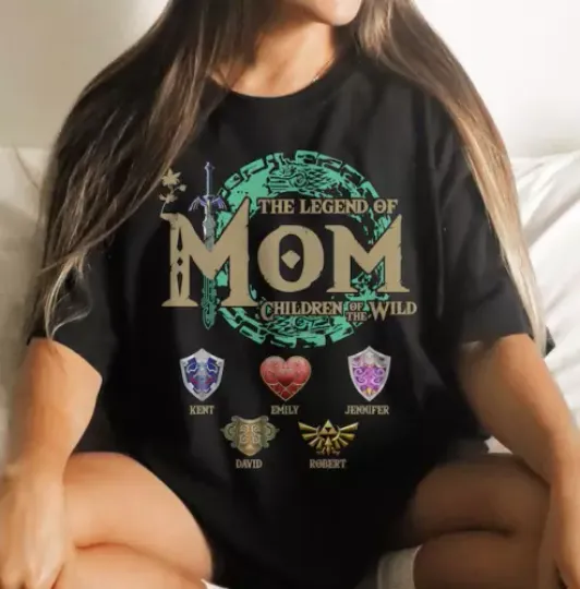 Personalized The Legend Of Mom T-Shirt, Zelda Mom Shirt, Breath Of The Wild Gift