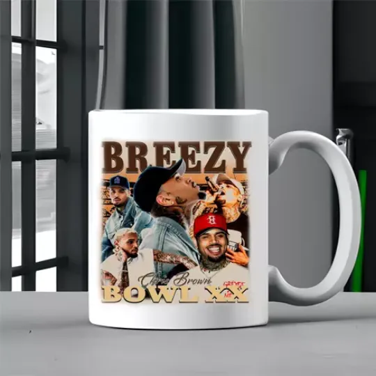 Chris Brown Tour Breezy Bowl XX Mug, Chris Brown Concert 2025