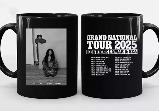 Grand National Tour Mug, Kendrick Lamar SZA Grand National Tour 2025 Coffee Mug