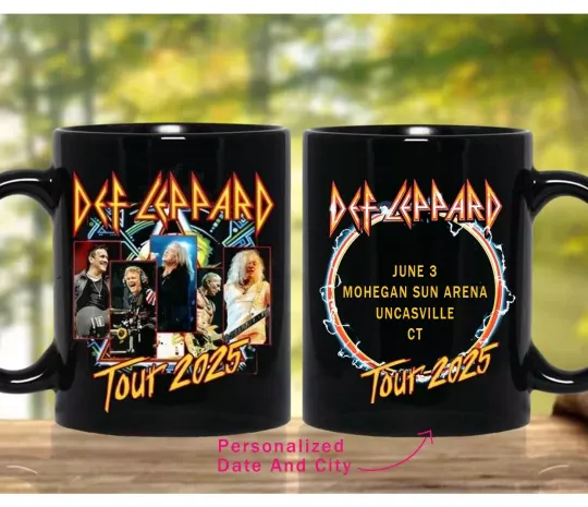Personalization Def Leppard Tour 2025 Coffee Mug