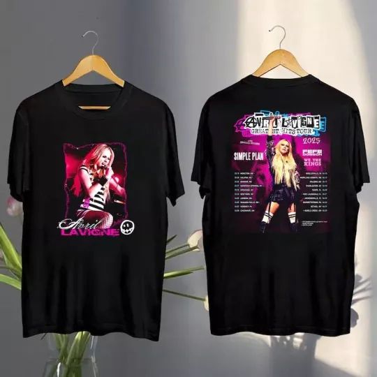 2025 Avril Lavigne Greatest Hits Tour Dates Unisex Shirt Fan Gifts