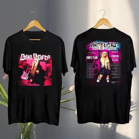 2025 Avril Lavigne Greatest Hits Tour T-Shirt  Avril Lavigne 2025 Concert