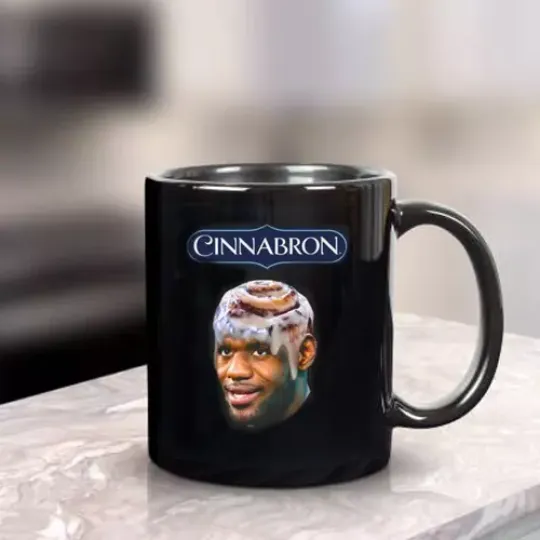 Lebron James Cinnabron Meme Mug, Funny Basketball Mug