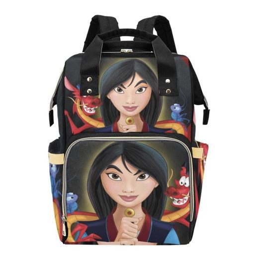 Mulan Diaper Backpack | Disney Princess Backpack | Disney Diaper Bag | Disneyland Backpack | Disney Bag Disney Diaper Backpack
