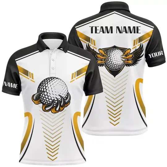 Discover Eagle Golf Ball Customized Mens Polo Shirts Team Golf Shirts For Mens