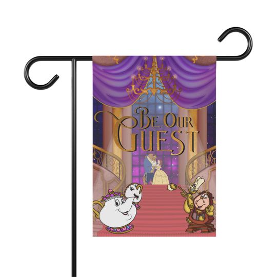 Disney Beauty and the Beast Home Banner, Unique Home and Garden Flag, Disney Garden Flag, All Season House Flag