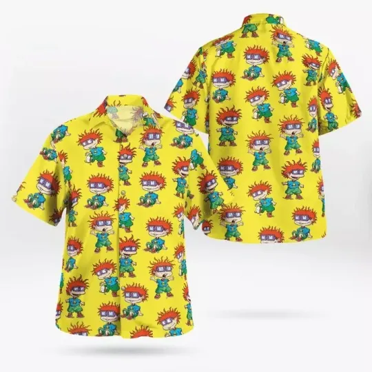 Rugrats Hawaiian Button Down Shirt Unisex Adults