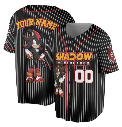 Personalized Sonic Shadow The Hedgehog Badass Jersey, Custom Sonic Jersey, Funny Sonic Party Shirt, Sonic Birthday Gift