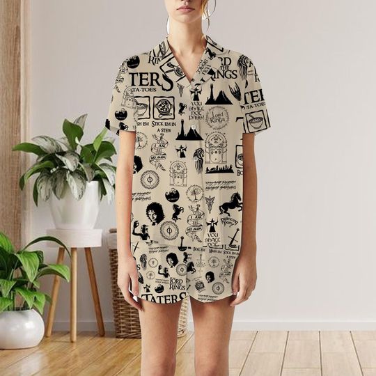 Discover Taters Potatoes LOTR Short Pajamas Set, LOTR Pajamas, Short Pajamas Set