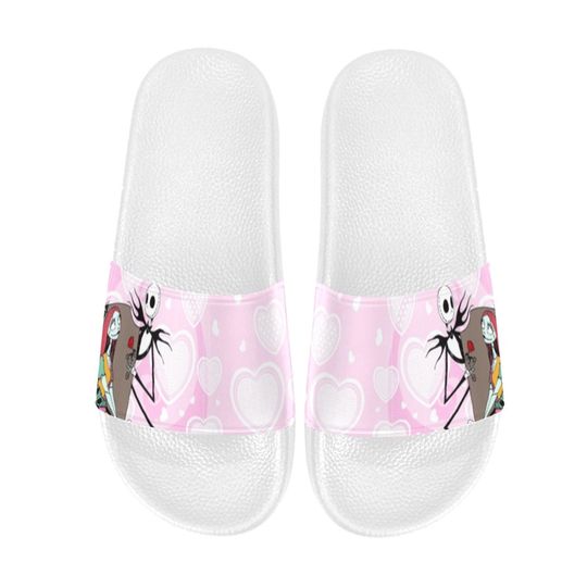 The Nightmare Before Christmas Slide Sandals Unisex For Boyfriend or Girlfriend Gift, Birthday Gift, and Others