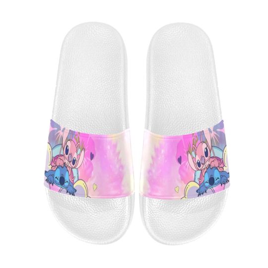 Stitch & Angel Slide Sandals Unisex For Boyfriend or Girlfriend Gift, Birthday Gift, and Others