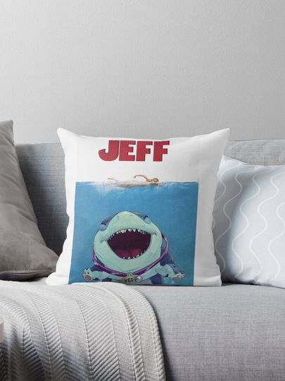 Jeff the Landshark Movie Design Pillow