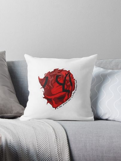 A man without fear - Daredevil Born Again Pillow