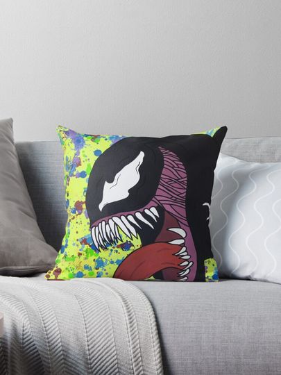 Symbiote Splatter Pillow