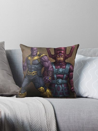 Titans Clash: Thanos vs. Galactus Pillow