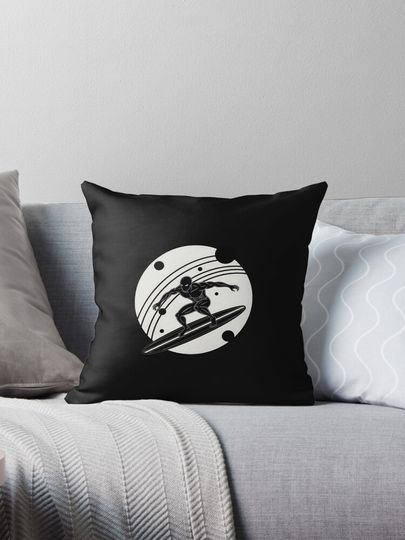 Silver Surfer Minimalist  Pillow