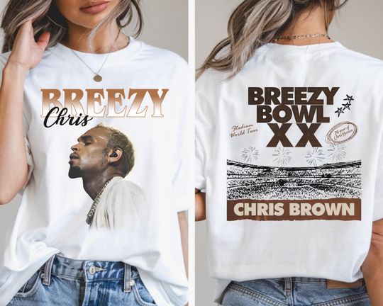 Breezy Bowl Merch, Chris Brown T-shirt, World Tour Shirt, Fan Merch, Breezy Bowl XX Shirt, Concert Shirt, Concert Gift, Fan Gift