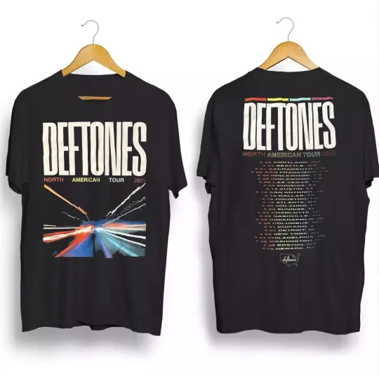 Deftone 2025 North American Tour Black T-Shirt