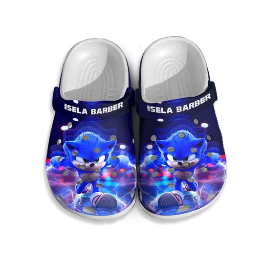 Non-slip And Comfortable Clogs Sonic The Hedgehog Blue Clogs