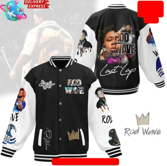 Rod Wave Tour 2025 3D Baseball Jacket