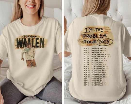Mor-gan Wal-len Concert 2025, Wallen Western, Country Music, Im The Problem T-Shirt, 90s Vintage Shirt 9425YP18